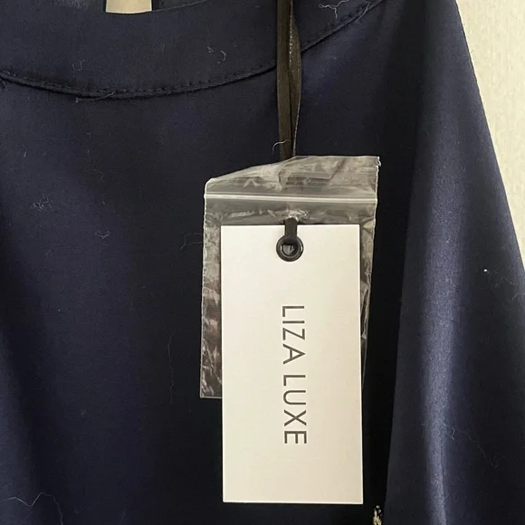 Liza Luxe ModCloth navy embroidered dress NWT - Picture 6 of 14